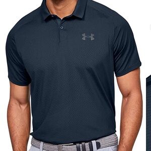 UA MENS GOLF BLOCKED POLO